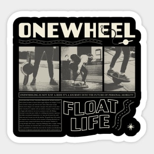 Onewheel brutalist design Sticker